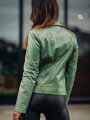 Damen Lederjacke aus echtem Leder grün