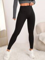 Elastische Damenleggings schwarz 