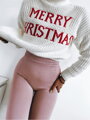 Damskie legginsy BABYPINK lekko ocieplone