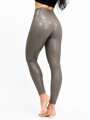 Leder-Leggings für Damen grau