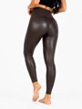 Stilvolle Damenleggings aus Leder braun