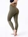 Gerippte Damen Leggings olivgrün