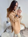 Luźna przedłużona bluza ONE w kolorze brązowym