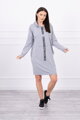 Dlhá mikina alebo mikinové šaty  0153 sivé