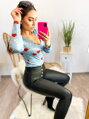 Body mit Herzen und LOVE-Aufschrift blau