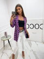 Lila Damenjacke mit Muster