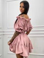 Stylisches Kleid mit Gürtel in Puderrosa