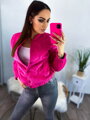 Prechodná bomber bunda v ružovej farbe