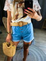 Damen-Jeansshorts für den Sommer MFY hellblau