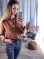 Tenká bunda v hnedej farbe 