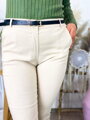 Hose in beige mit Gürtel 01-2