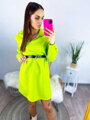 Helles Hemdkleid in Limettenfarbe