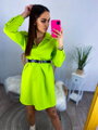 Helles Hemdkleid in Limettenfarbe
