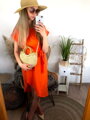Damen Sommerkleid MFY orange