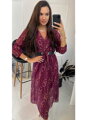 Damenkleid mit Muster in Lila