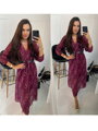 Damenkleid mit Muster in Lila