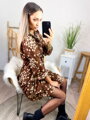 Romantisches Damenkleid in brauner Farbe