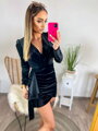 Damenkleid mit Rüschen in Schwarz