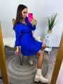 Damen-Plisseekleid in Blau
