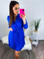 Damen-Plisseekleid in Blau