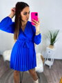 Damen-Plisseekleid in Blau