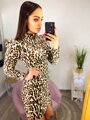 Damenkleid mit Leopardenmuster