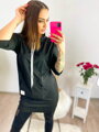 Sweatshirt-Sportkleid in Schwarz