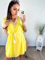 Dámske vzdušné žlté šaty 