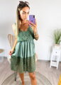 Damenkleid mit Trägern in grüner Farbe