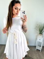 Romantisches Damenkleid mit Spitze in Weiß