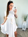 Romantisches Damenkleid mit Spitze in Weiß
