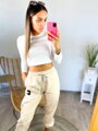 Damen-Jogginghose in Beige