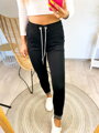 Bequeme Damen-Jogginghose in Schwarz und Silber