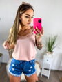 Damen Spitzentop in Altrosa