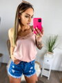 Damen Spitzentop in Altrosa