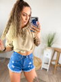 Beiges Damen-Top