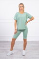 Damen Set - T-Shirt + kurze Leggings 9099 minze