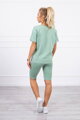 Damen Set - T-Shirt + kurze Leggings 9099 minze