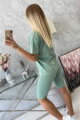 Damen Set - T-Shirt + kurze Leggings 9099 minze