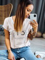 Damen T-Shirt mit der Aufschrift MFY beige