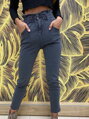 Damenhose S65-1 mit dekorativem Taillenbereich in Grau