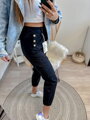 Stylische Damen-Hose mit Taschen schwarz