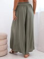 Letné viskózové nohavice 81733 khaki 