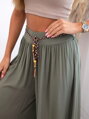 Letné viskózové nohavice 81733 khaki 
