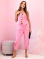 Elegantes Set 7135 rosa Hose + Weste