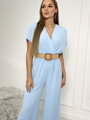 Romantický dámsky 5877 overal v babyblue farbe 