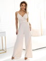 Eleganter Jumpsuit 593-1 in Beige