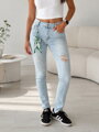 Dámske svetlomodré skinny rifle MSARA SZ2681-6