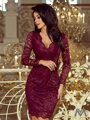 Damen Spitzenkleid 170-5 bordo