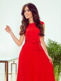 Damenkleid mit Faltenrock 311-1 Ziegel-rot